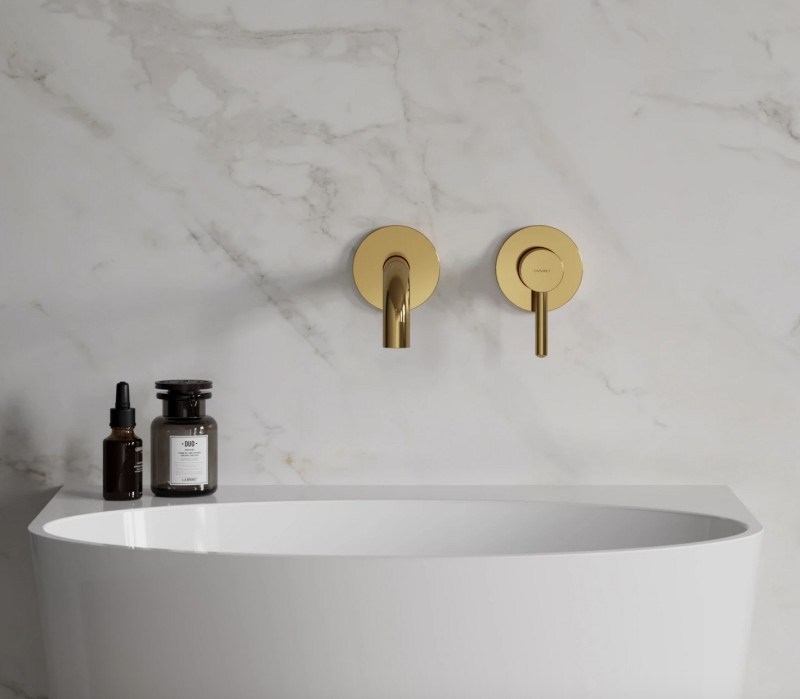 Omnires Y element zewnętrzny bateria umywalkowa podtynkowa złoty gold Y1215HROGL