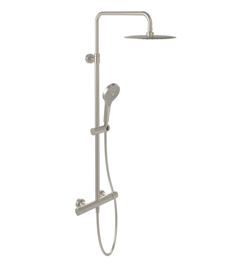 Villeroy&Boch Verve Showers termostatyczny zestaw prysznicowy z deszczownicą nikiel szczotkowany TVS10900500064