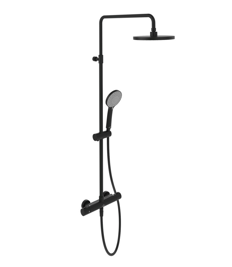 Villeroy&Boch Universal Showers termostatyczny zestaw prysznicowy z deszczownicą czarny matowy TVS109002000K5