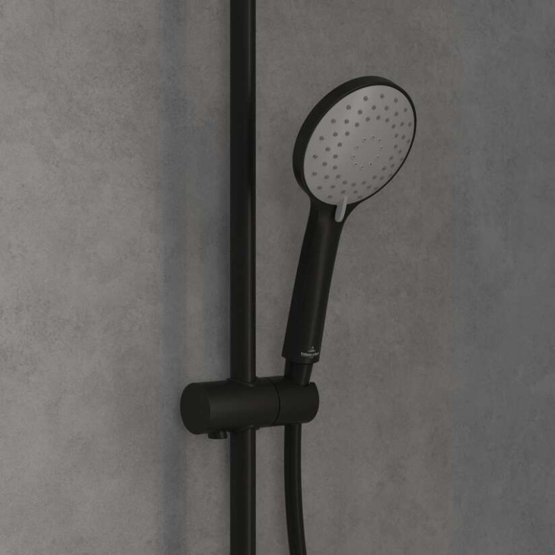 Villeroy&Boch Universal Showers termostatyczny zestaw prysznicowy z deszczownicą czarny matowy TVS109002000K5