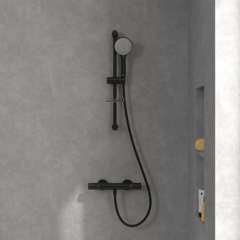 Villeroy&Boch Universal Showers zestaw prysznicowy 0,6 m czarny matowy TVS109004000K5