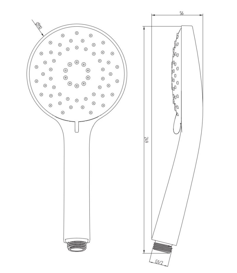 Villeroy&Boch Universal Showers słuchawka prysznicowa 3-funkcyjna chrom połysk TVS10900300061