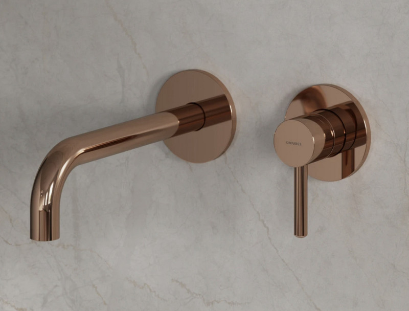 Omnires Y element zewnętrzny bateria umywalkowa podtynkowa 21,5 cm cooper miedź polerowana Y1215HLROCP
