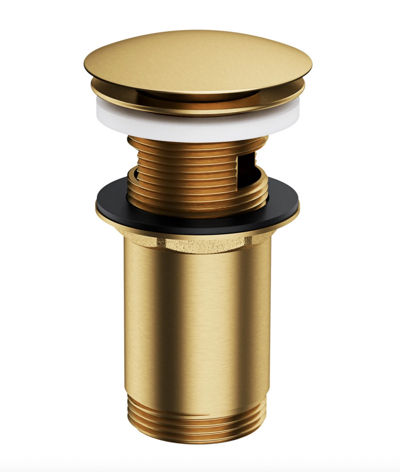 Omnires korek klik-klak do umywalki z przelewem złoty szczotkwany A706GLB