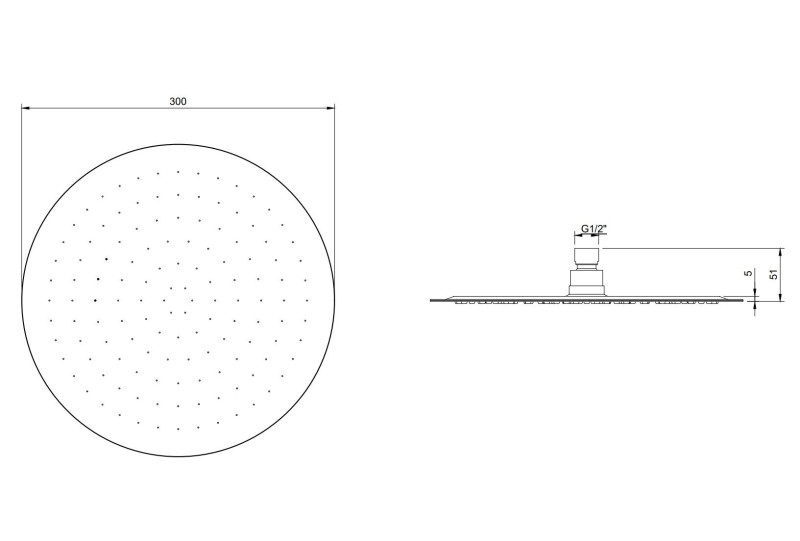 Villeroy&Boch Universal Showers deszczownica głowica prysznicowa okrągła 30x30 chrom połysk TVC00040130061
