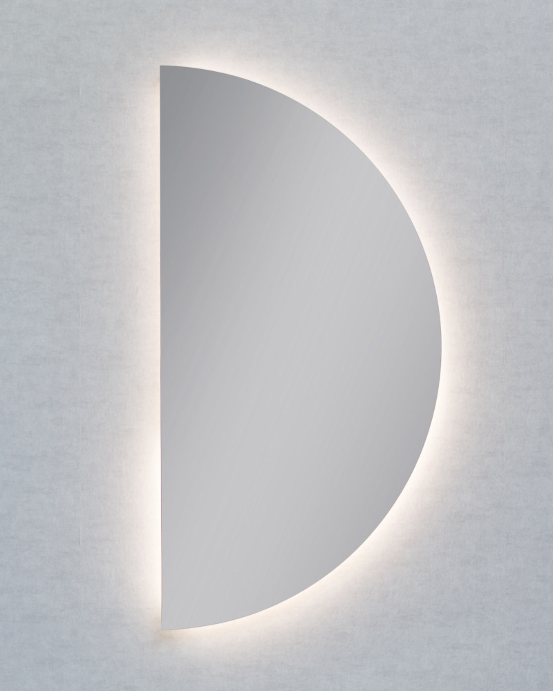 Kraft DEMI Lustro półokrągłe półkole 60x120 cm podświetlane ambiente barwa ciepła 3000K LED COB 15.47.23.60x120