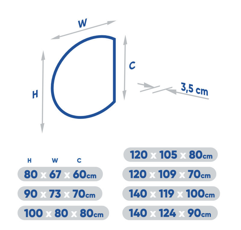 Kraft CORTE 100 Lustro okrągłe ściete, ścięty okrąg 100x80 cięciwa 80 cm podświetlane ambiente barwa ciepła 3000K LED COB 15.46.23.100x80