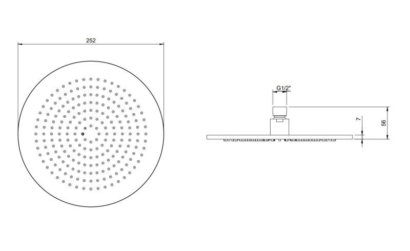 Villeroy&Boch Universal Showers deszczownica głowica prysznicowa okrągła 25x25 chrom połysk TVC00000100061