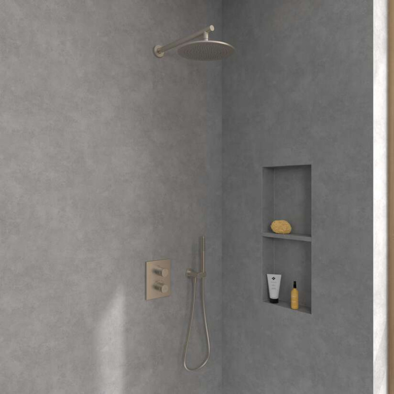 Villeroy&Boch Universal Showers deszczownica głowica prysznicowa okrągła 25x25 nikiel szczotkowany TVC00000100064