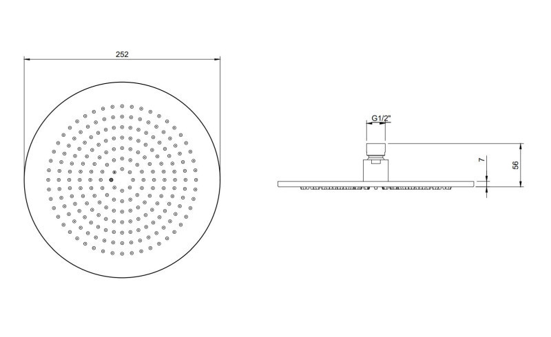 Villeroy&Boch Universal Showers deszczownica głowica prysznicowa okrągła 25x25 złoty szczotkowany TVC00000100076