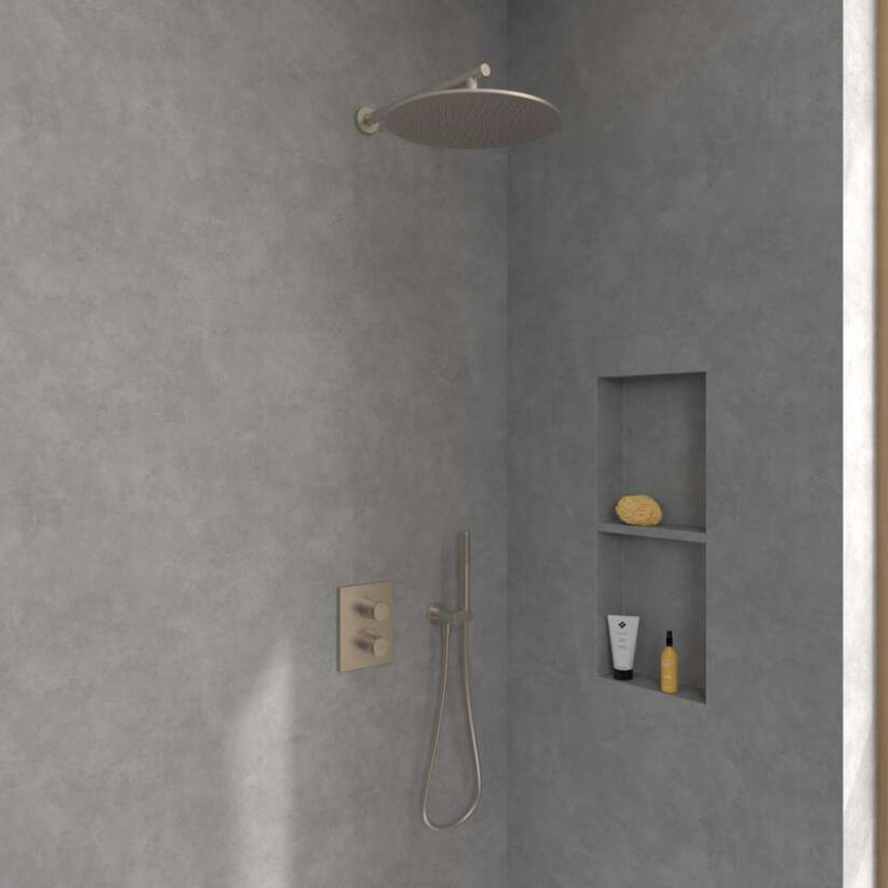Villeroy&Boch Universal Showers deszczownica głowica prysznicowa okrągła 35x35 nikiel szczotkowany TVC00000300064