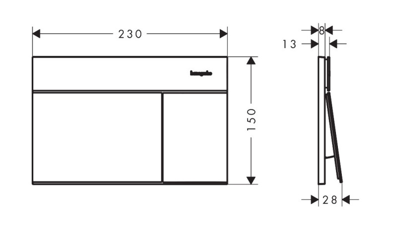 Hansgrohe iFrame Element E przycisk spłukujący WC chrom połysk 66003000