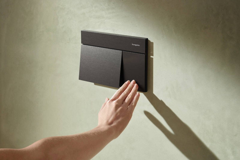 Hansgrohe iFrame Element E przycisk spłukujący WC czarny chrom szczotkowany 66003340