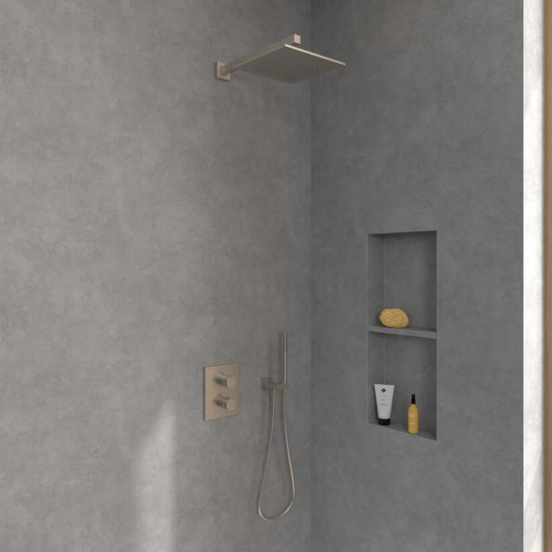 Villeroy&Boch Universal Showers deszczownica głowica prysznicowa kwadratowa 25x25 nikiel szczotkowany TVC00000200064