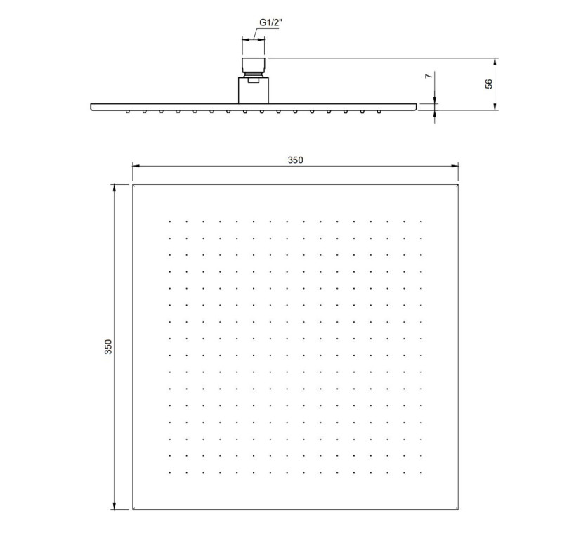 Villeroy&Boch Universal Showers deszczownica głowica prysznicowa kwadratowa 35x35 chrom połysk TVC00000600061