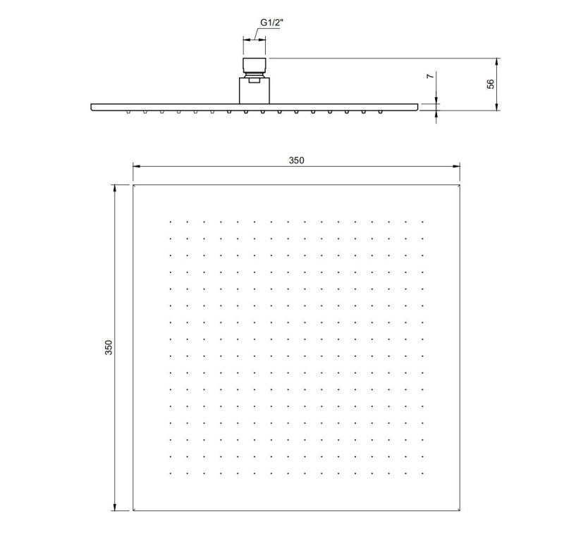 Villeroy&Boch Universal Showers deszczownica głowica prysznicowa kwadratowa 35x35 czarny matowy TVC000006000K5