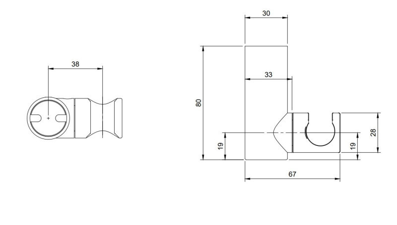 Villeroy&Boch Universal Showers uchwyt punktowy na słuchawkę prysznicową złoty szczotkowany TVC00045800076