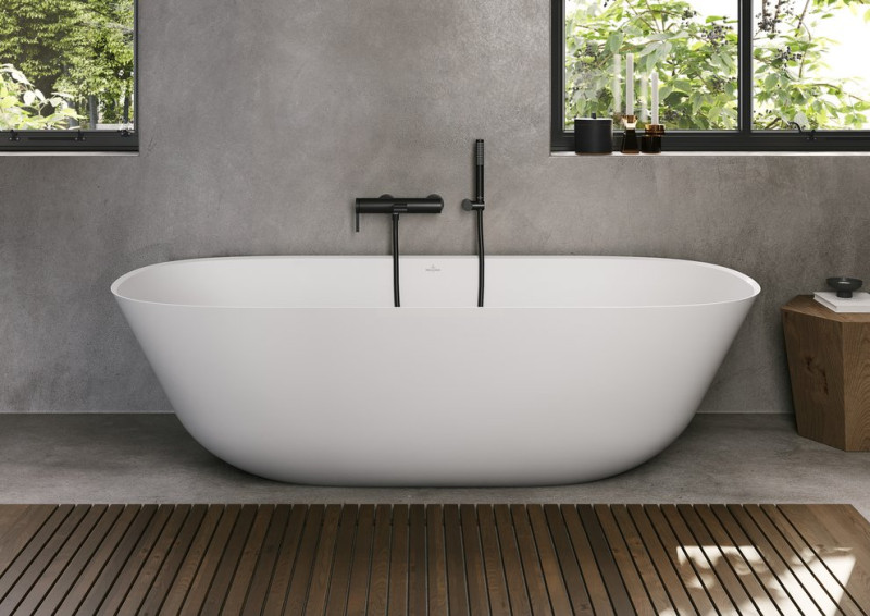 Villeroy&Boch Universal Showers uchwyt punktowy na słuchawkę prysznicową czarny matowy TVC000458000K5