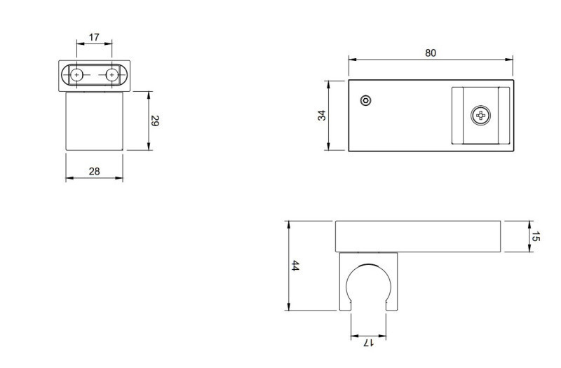 Villeroy&Boch Universal Showers uchwyt punktowy na słuchawkę prysznicową złoty szczotkowany TVC00045900076
