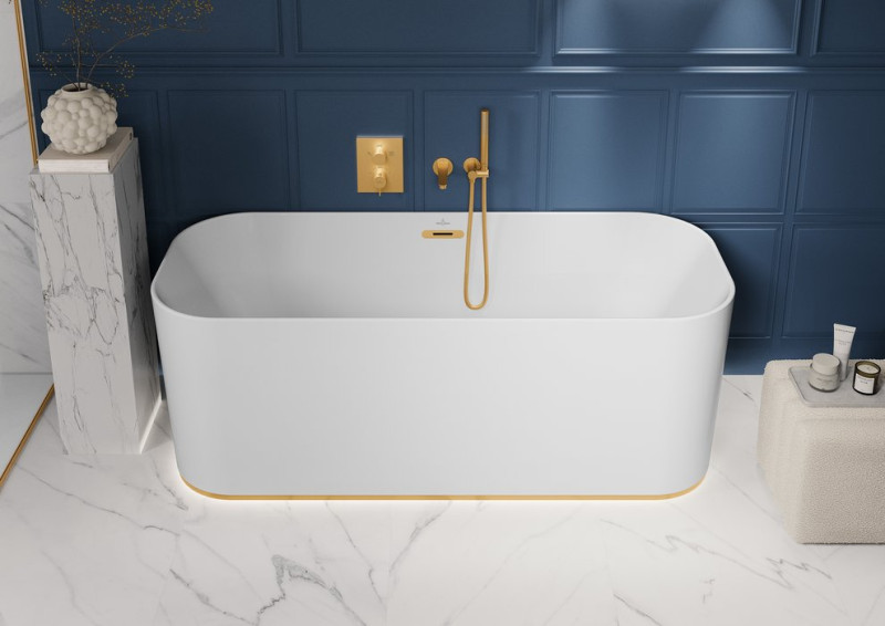 Villeroy&Boch Universal Showers przyłącze kątowe z uchwytem złoty szczotkowany TVC00046200076