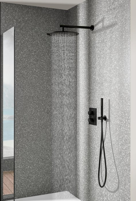 Villeroy&Boch Universal Showers przyłącze kątowe z uchwytem czarny matowy TVC000462000K5