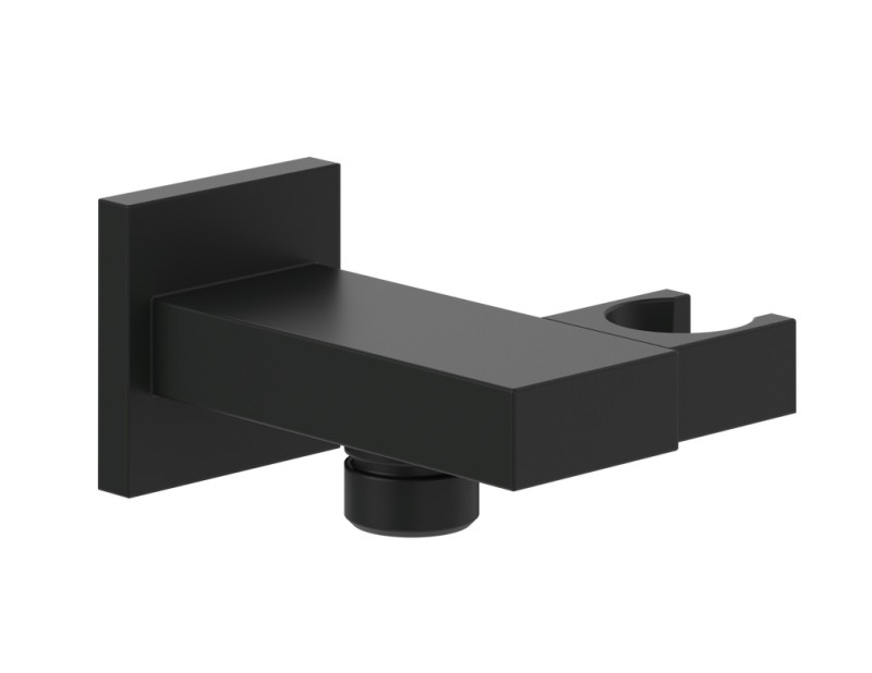 Villeroy&Boch Universal Showers przyłącze kątowe z uchwytem czarny matowy TVC000463000K5