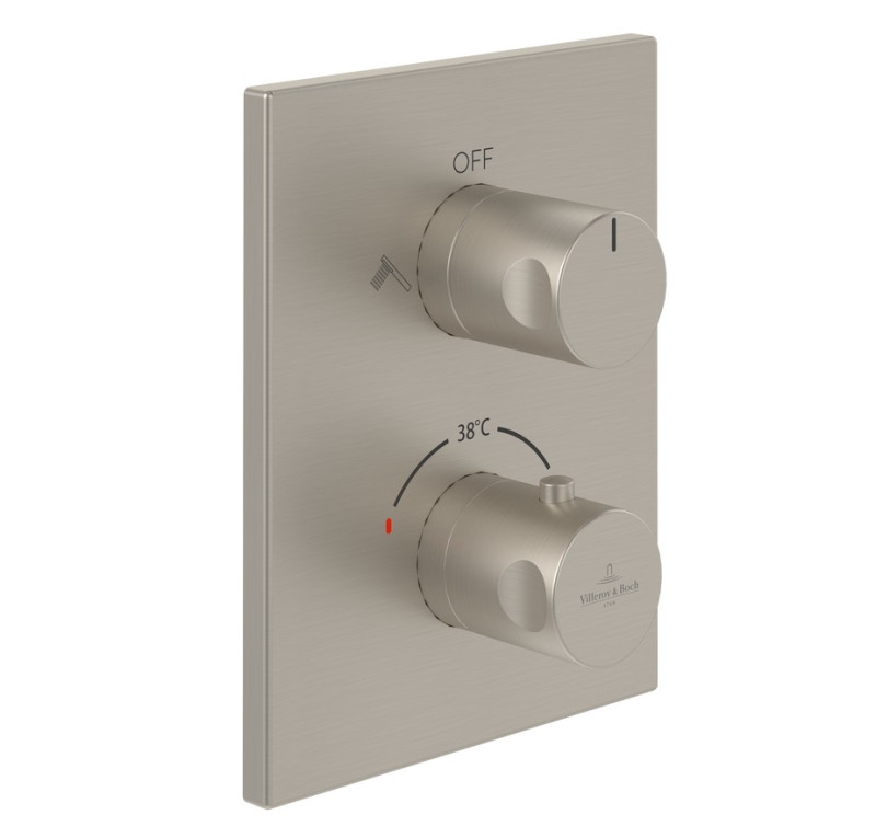 Villeroy&Boch termostatyczna bateria podtynkowa 2-drożna nikiel szczotkowany TVD00065300064