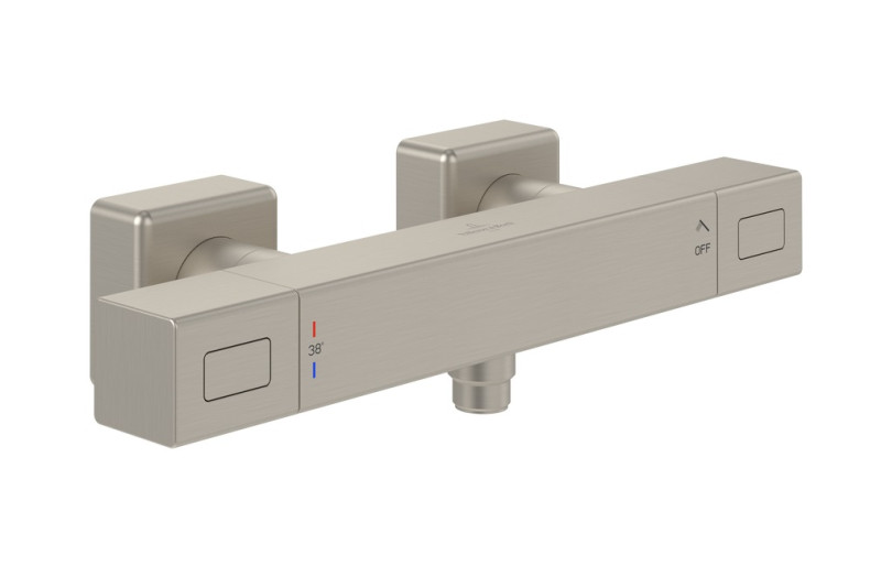 Villeroy&Boch Universal termostatyczna bateria prysznicowa ścienna nikiel szczotkowany TVS00001800064