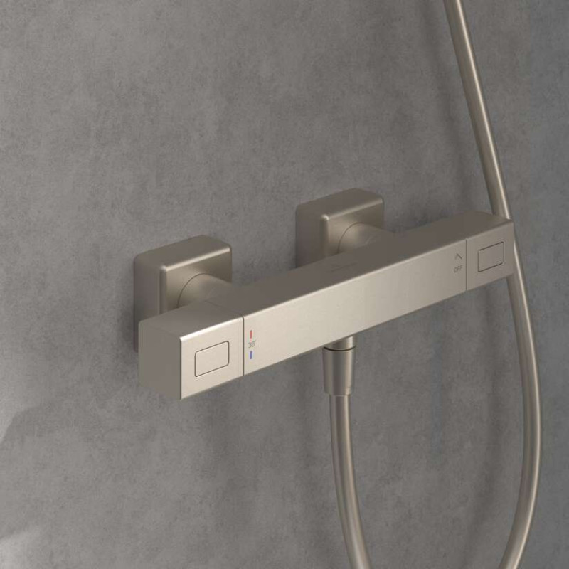 Villeroy&Boch Universal termostatyczna bateria prysznicowa ścienna nikiel szczotkowany TVS00001800064