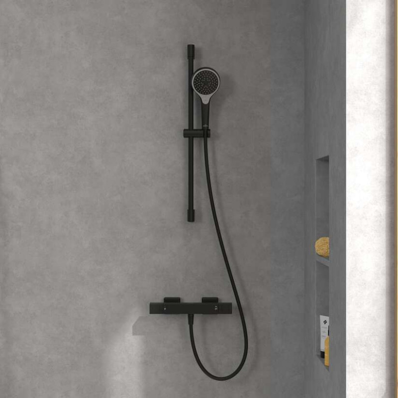 Villeroy&Boch Universal termostatyczna bateria prysznicowa ścienna czarny matowy TVS000018000K5