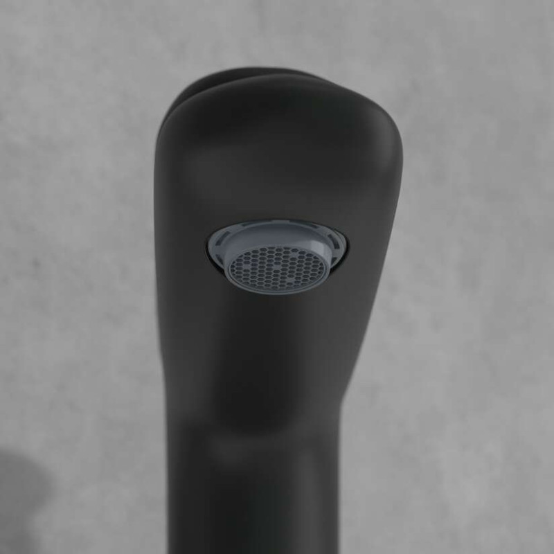 Villeroy&Boch Antao bateria umywalkowa z korkiem klik-klak czarny matowy TVW111003000K5