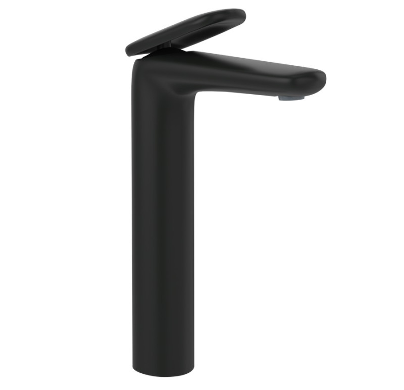 Villeroy&Boch Antao bateria umywalkowa wysoka z korkiem klik-klak czarny matowy TVW111005000K5