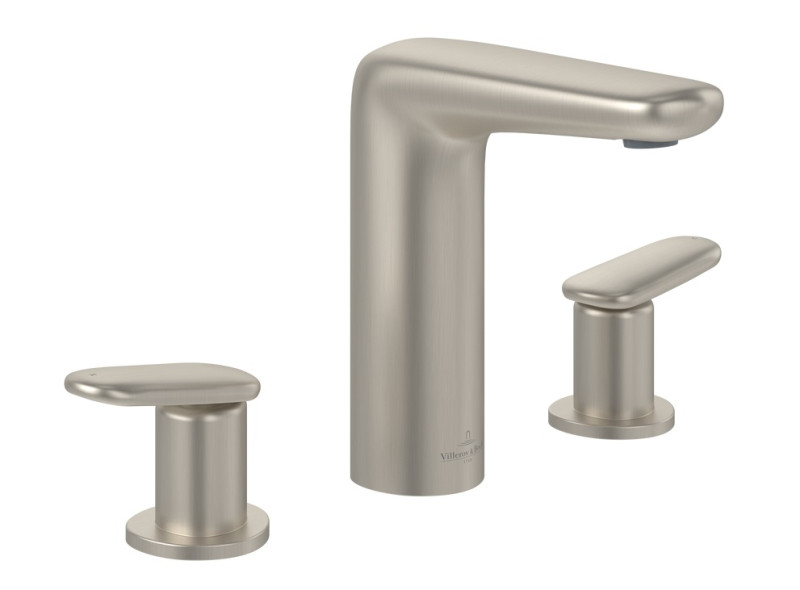 Villeroy&Boch Antao bateria umywalkowa trzyotworowa nikiel szczotkowany TVW11100100064
