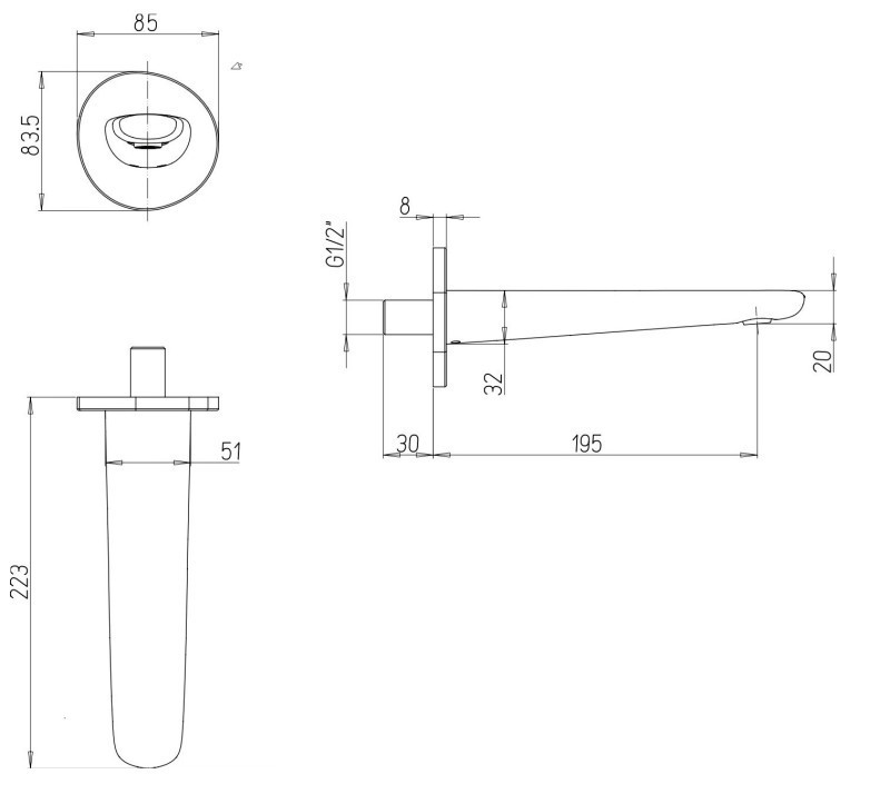 Villeroy&Boch Antao wylewka wannowa czarny matowy TVT111003000K5