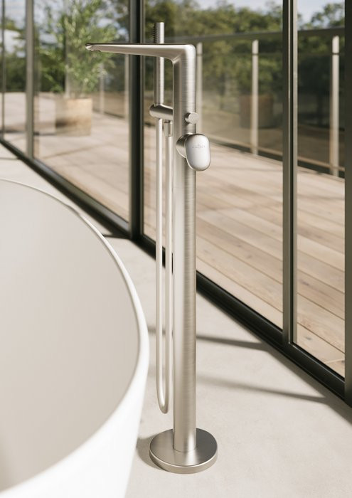 Villeroy&Boch Antao bateria wannowa wolnostojąca nikiel szczotkowany TVT11100400064