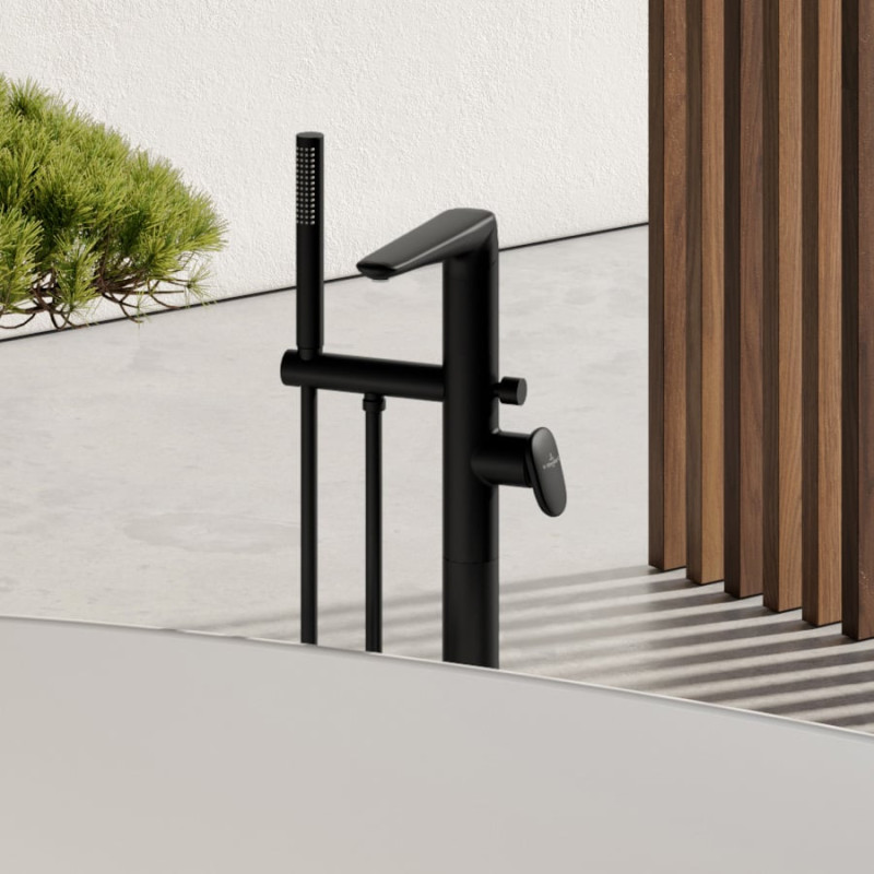 Villeroy&Boch Antao bateria wannowa wolnostojąca czarny matowy TVT111004000K5