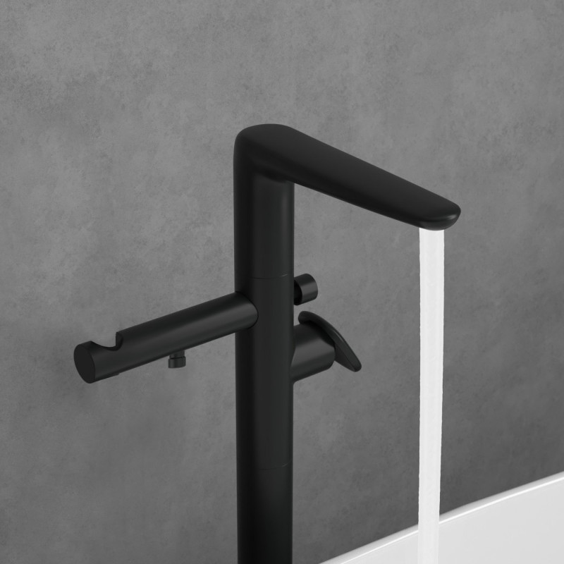 Villeroy&Boch Antao bateria wannowa wolnostojąca czarny matowy TVT111004000K5