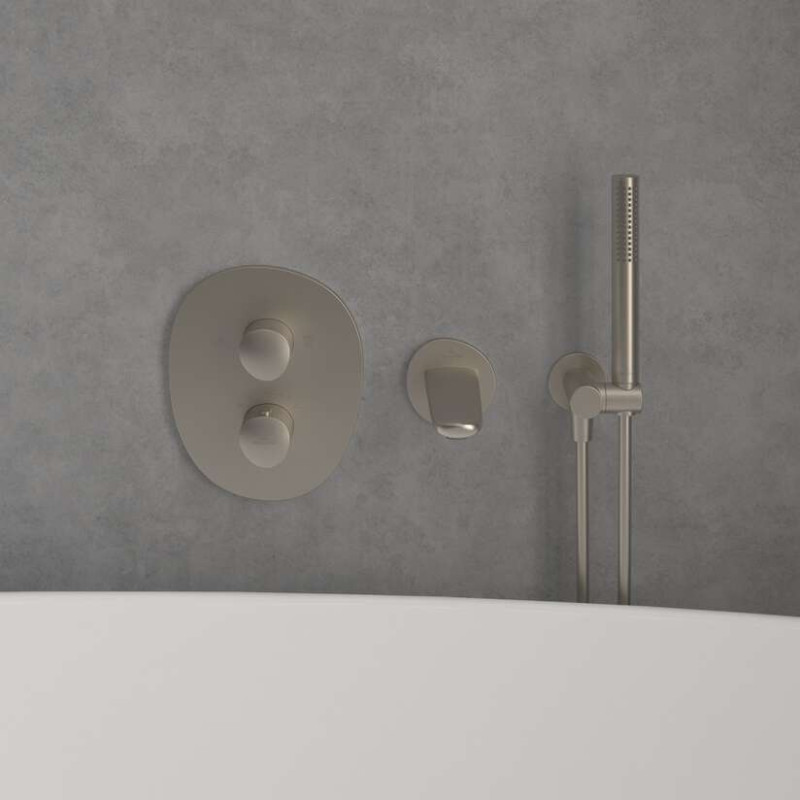 Villeroy&Boch Antao termostatyczna bateria podtynkowa 2-drozna nikiel szczotkowany TVS11100200064