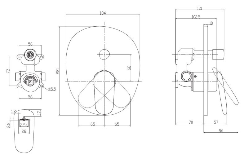 Villeroy&Boch Antao bateria wannowo-prysznicowa podtynkowa nikiel szczotkowany TVT11100100064