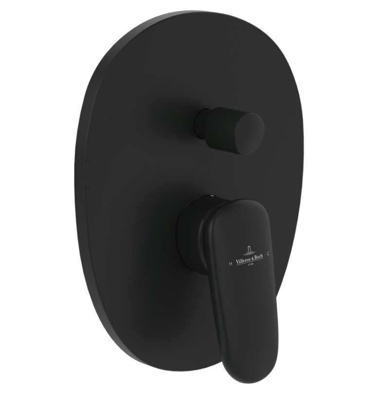 Villeroy&Boch Antao bateria wannowo-prysznicowa podtynkowa czarny matowy TVT111001000K5