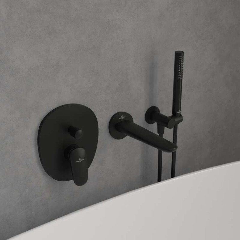 Villeroy&Boch Antao bateria wannowo-prysznicowa podtynkowa czarny matowy TVT111001000K5