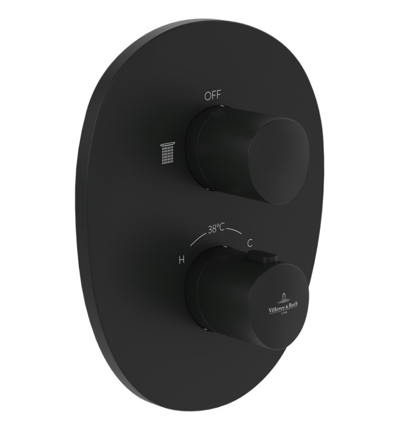 Villeroy&Boch Antao termostatyczna bateria podtynkowa 1-drozna czarny matowy TVS111001000K5