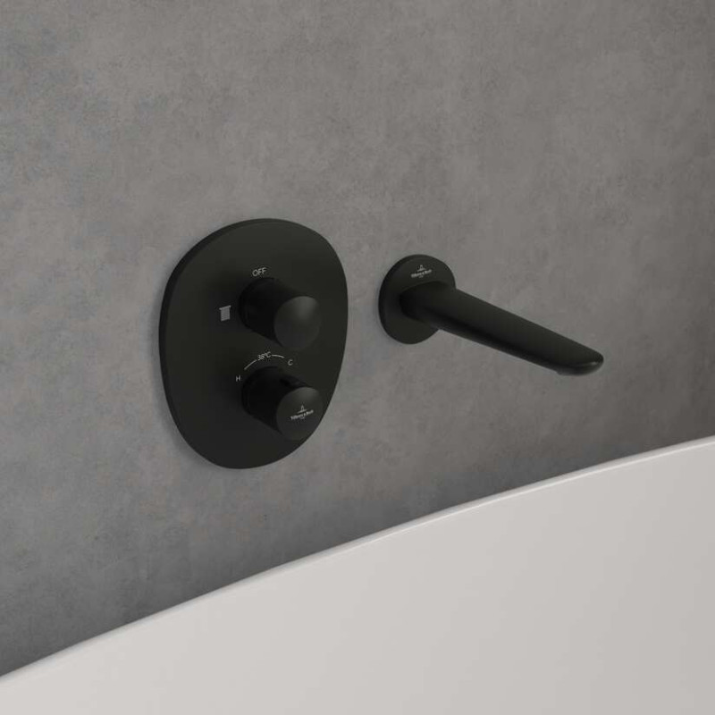 Villeroy&Boch Antao termostatyczna bateria podtynkowa 1-drozna czarny matowy TVS111001000K5