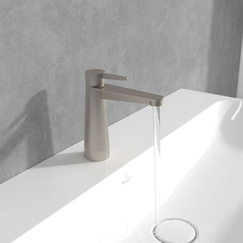 Villeroy&Boch Conum bateria umywalkowa bez korka nikiel szczotkowany TVW12700300164