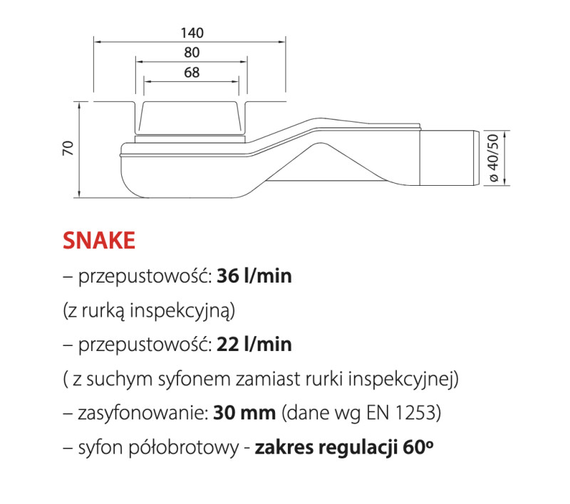 Wiper NEW Invisible odpływ liniowy 90 cm odwodnienie liniowe niewidoczne stal + syfon snake 100.3389.00.090