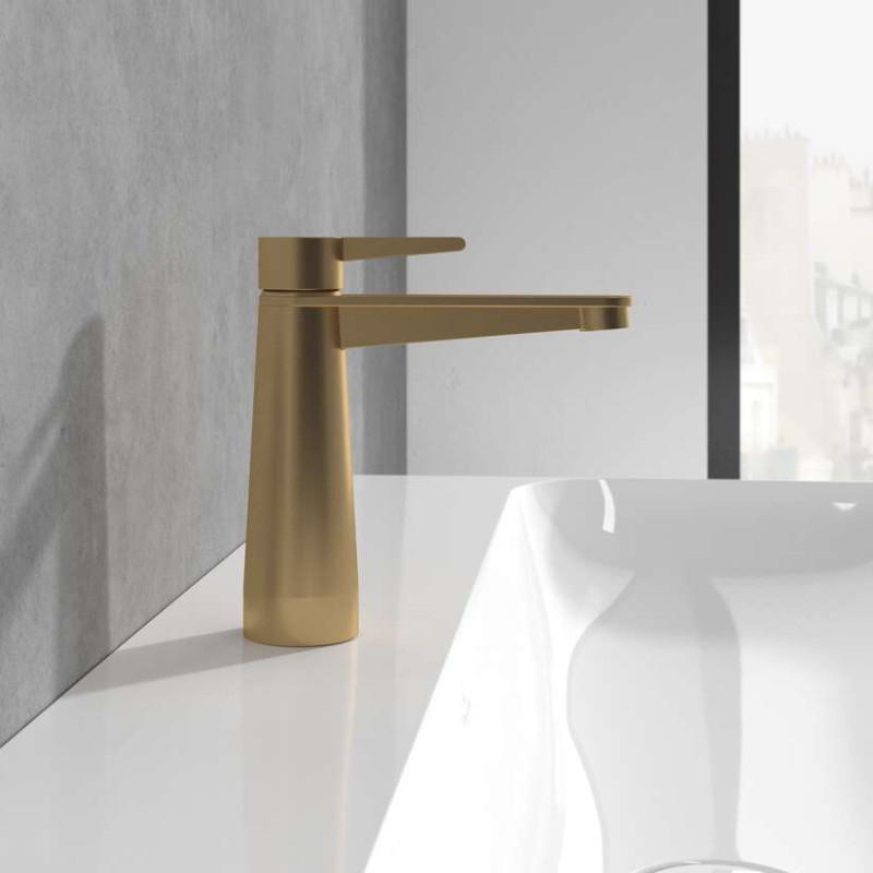 Villeroy&Boch Conum bateria umywalkowa bez korka złoty szczotkowany TVW12700300176