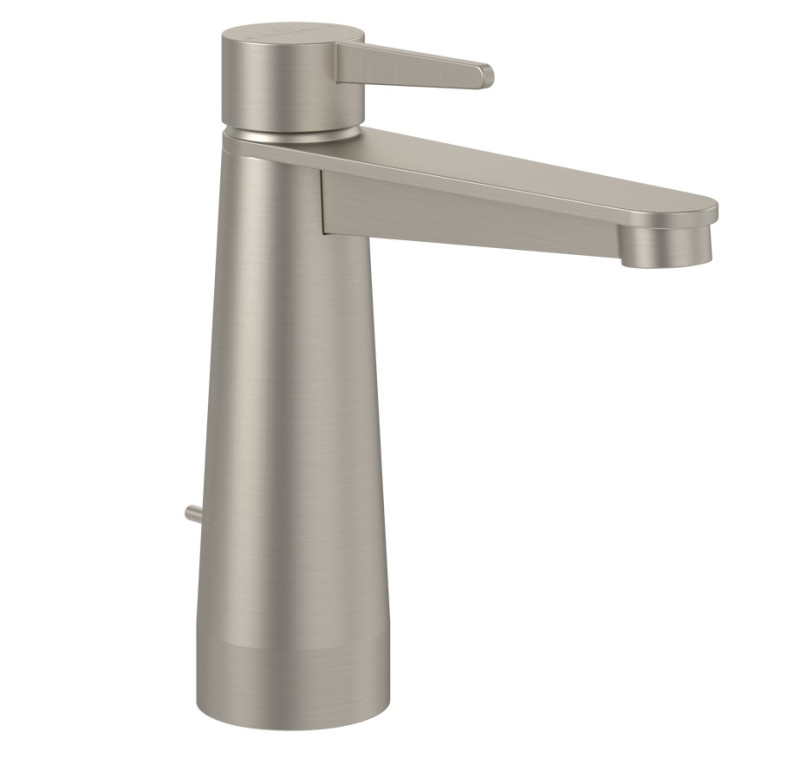 Villeroy&Boch Conum bateria umywalkowa z korkiem nikiel szczotkowany TVW12700300064