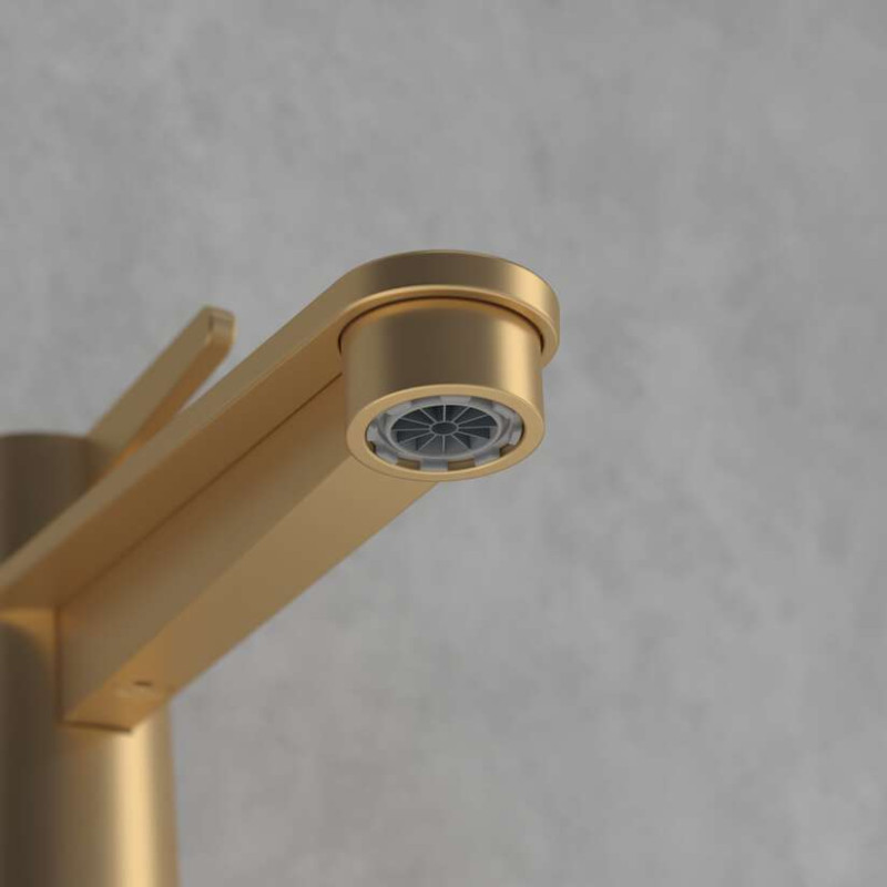 Villeroy&Boch Conum bateria umywalkowa z korkiem złoty szczotkowany TVW12700300076