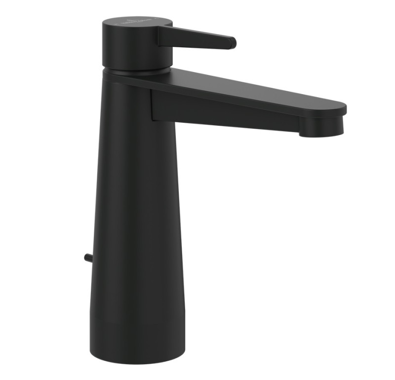 Villeroy&Boch Conum bateria umywalkowa z korkiem czarny matowy TVW127003000K5