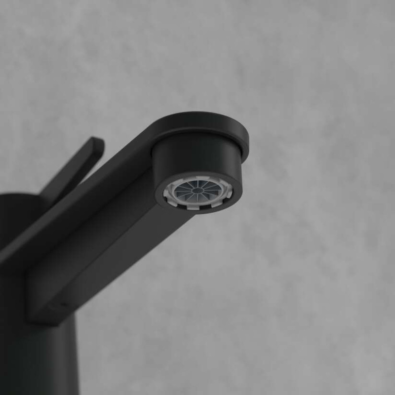 Villeroy&Boch Conum bateria umywalkowa z korkiem czarny matowy TVW127003000K5